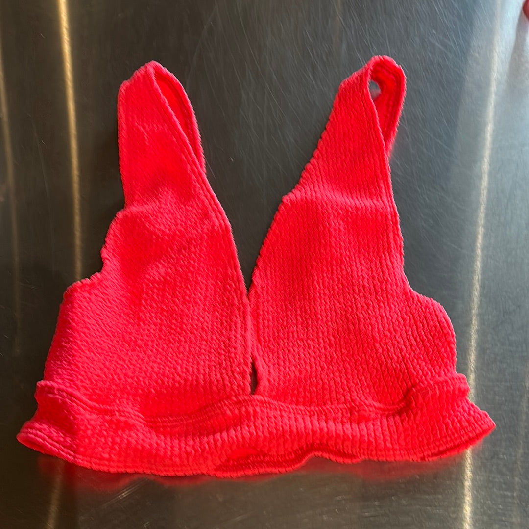 Sorbet Island banded Vneck top